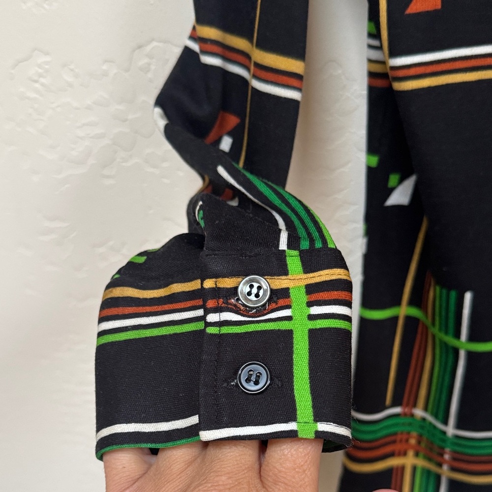 Vintage Geometric Pattern Button-Down 1970’s Disc… - image 5